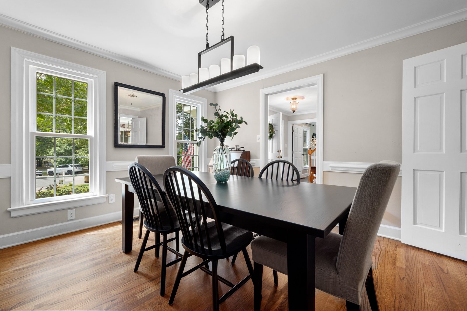 Freshly cleaned residential dining room